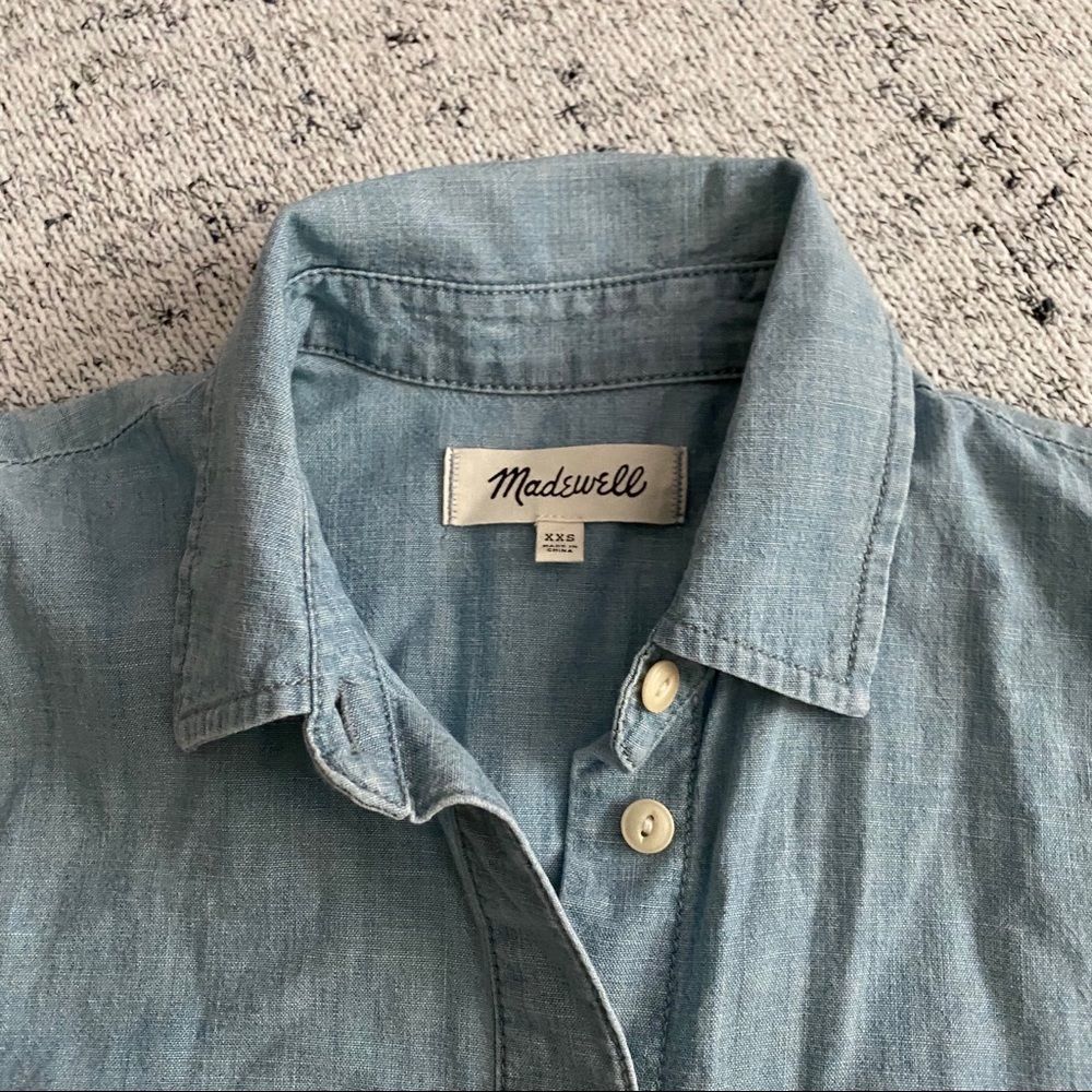 Madewell Denim Button Down Tank - Picture 6 of 7